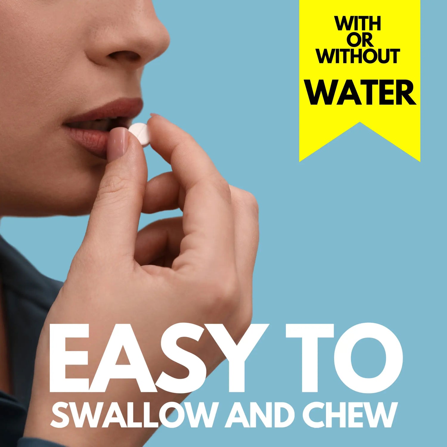 LactoJoy with or without water – easy to swallow